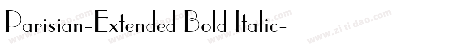 Parisian-Extended Bold Italic字体转换